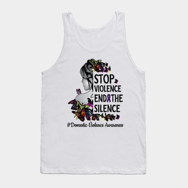 Domestic Violence Awareness Stop Violence End Silence Tank Top by GreatDesignsShop